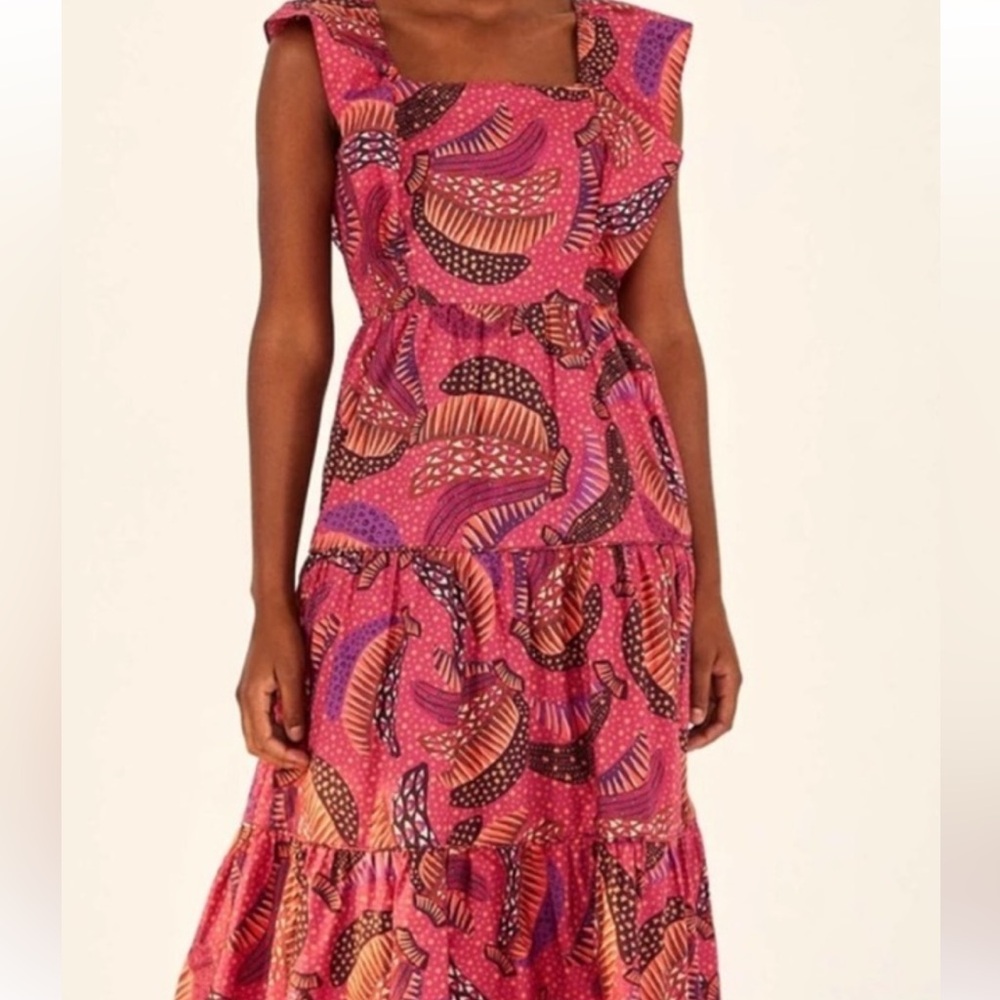 FARM Rio Pink Midi Dress